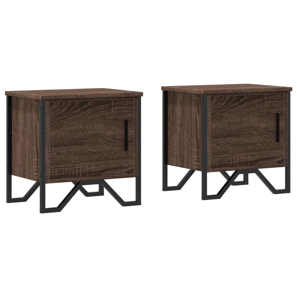 Tables de chevet 2pcs chêne marron 40x30x40cm bois d'ingénierie