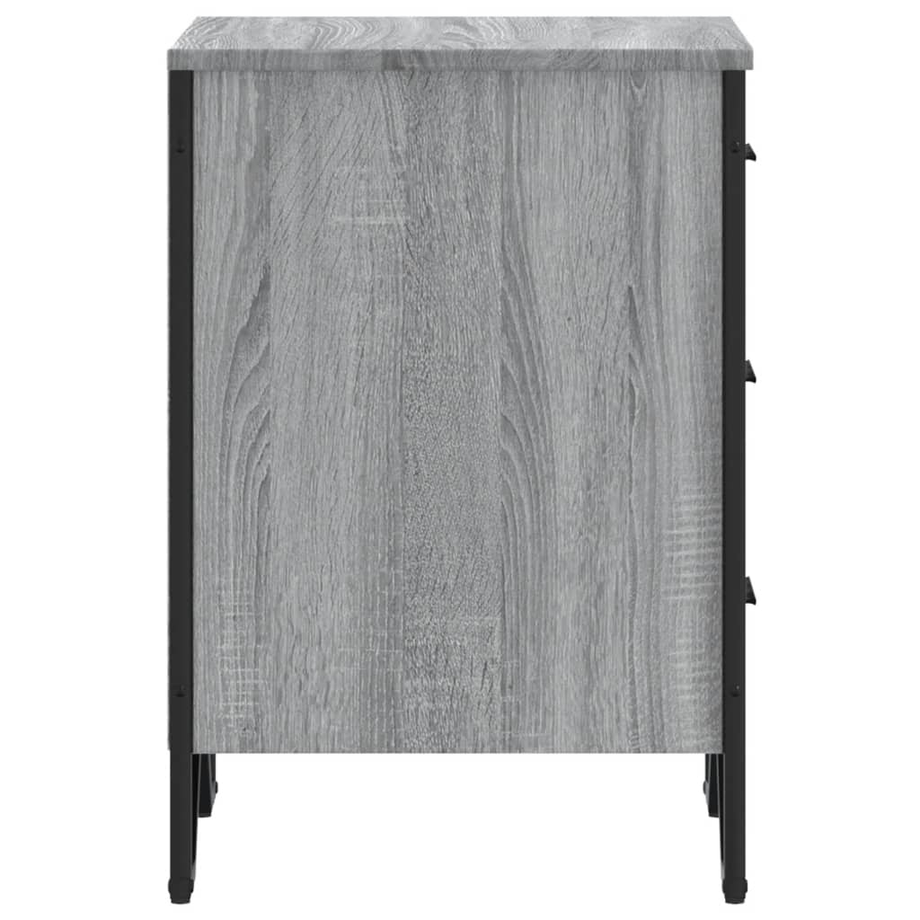 Table de chevet sonoma gris 40x41x60 cm bois d'ingénierie