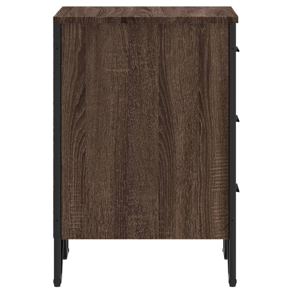 Table de chevet chêne marron 40x41x60 cm bois d'ingénierie