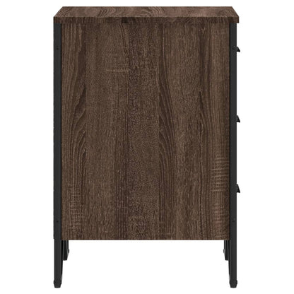 Table de chevet chêne marron 40x41x60 cm bois d'ingénierie