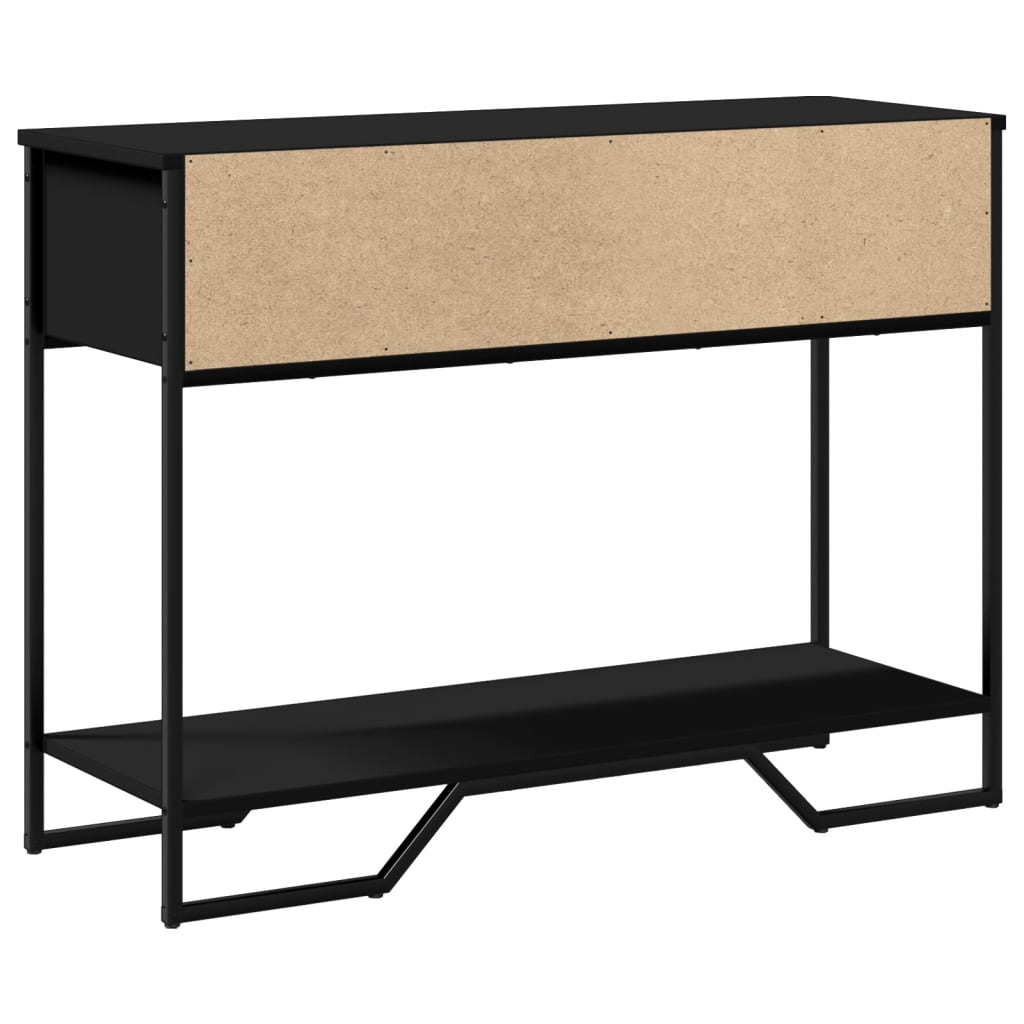 Table console noir 100x35x74,5 cm bois d'ingénierie