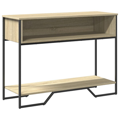 Table console chêne sonoma 100x35x74,5 cm bois d'ingénierie