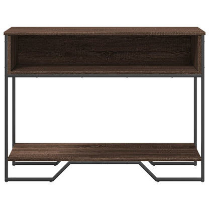 Table console chêne marron 100x35x74,5 cm bois d'ingénierie