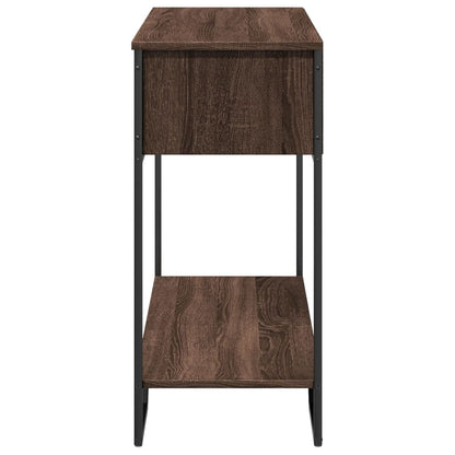 Table console chêne marron 100x35x74,5 cm bois d'ingénierie