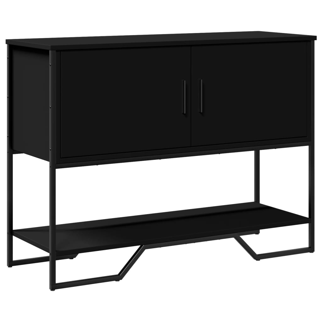 Table console noir 100x35x74,5 cm bois d'ingénierie