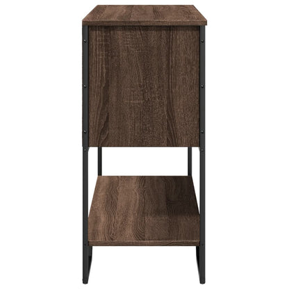 Table console chêne marron 100x35x74,5 cm bois d'ingénierie