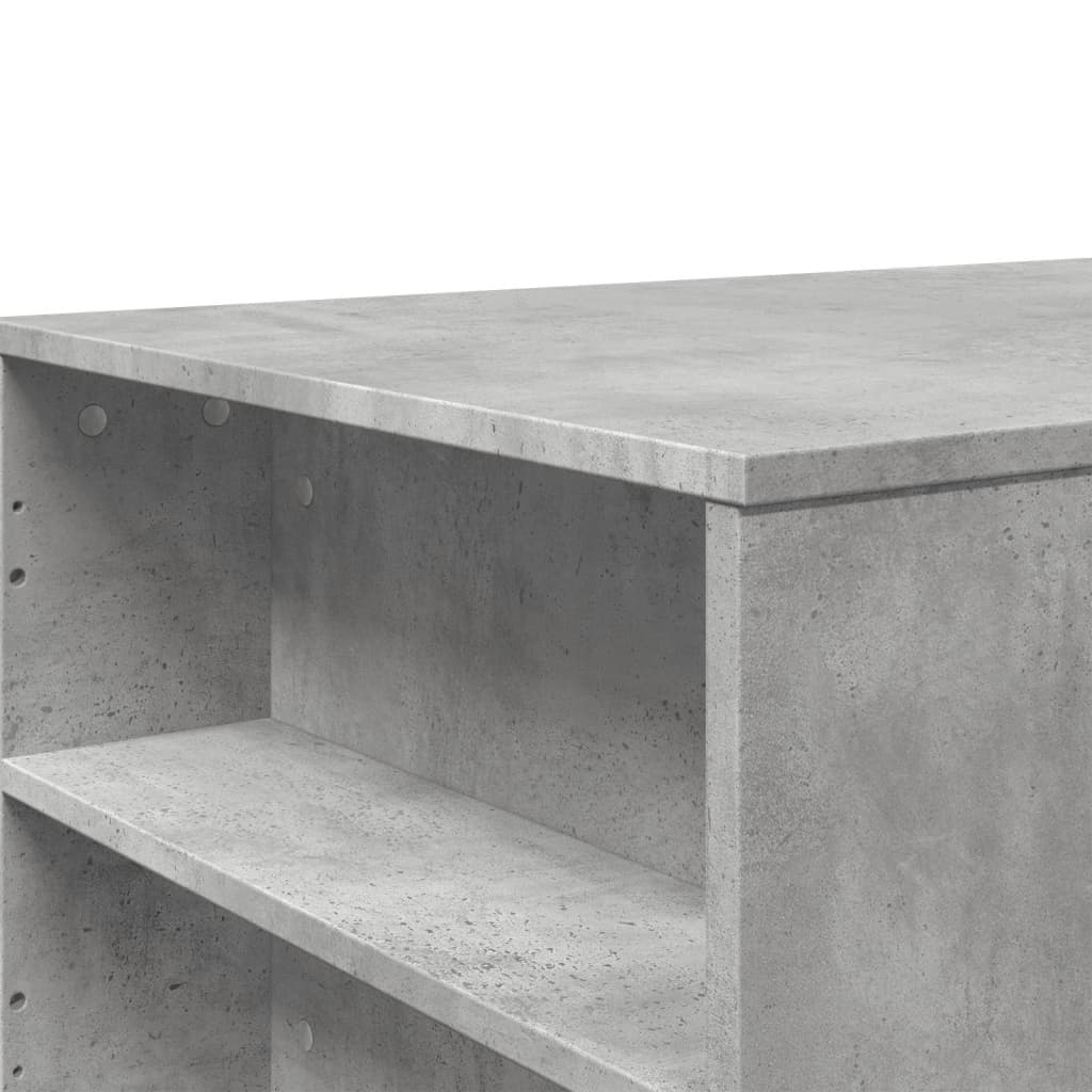 Table basse gris béton 102x55x42 cm bois d'ingénierie