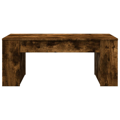 Table basse chêne fumé 102x55x42 cm bois d'ingénierie