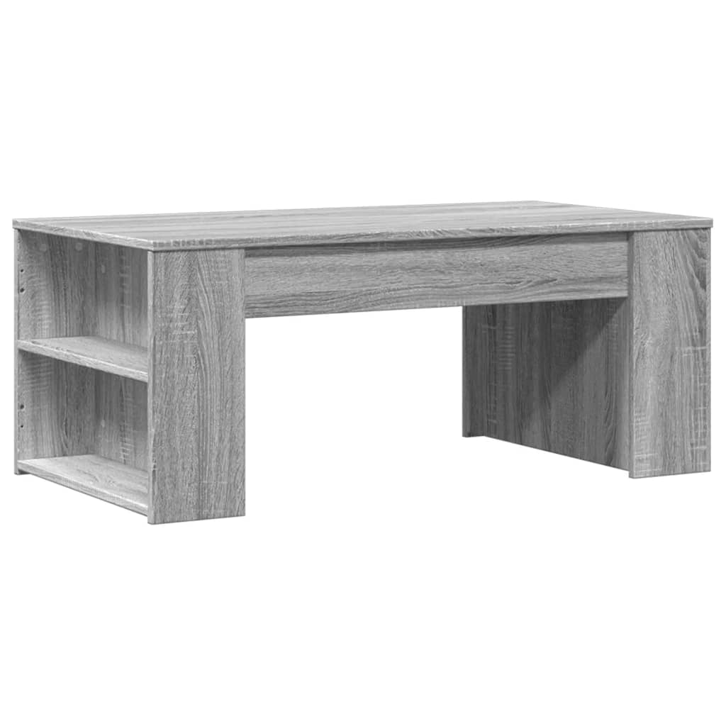 Table basse sonoma gris 102x55x42 cm bois d'ingénierie