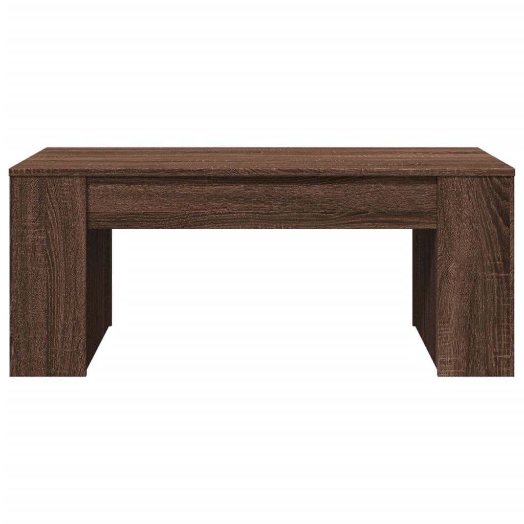 Table basse chêne marron 102x55x42 cm bois d'ingénierie