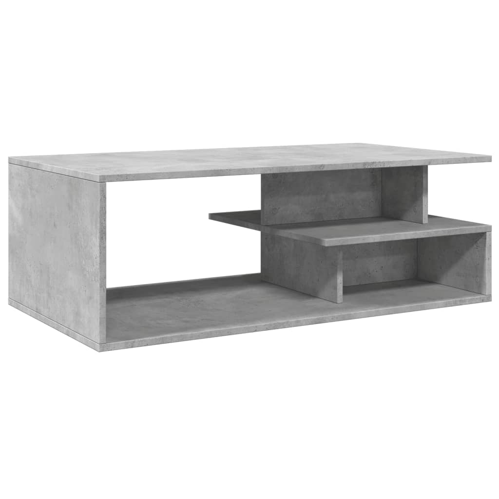 Table basse gris béton 102x55x35 cm bois d'ingénierie