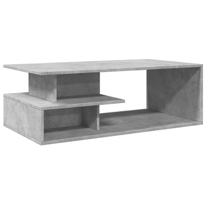 Table basse gris béton 102x55x35 cm bois d'ingénierie