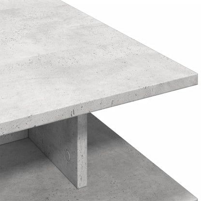 Table basse gris béton 102x55x35 cm bois d'ingénierie