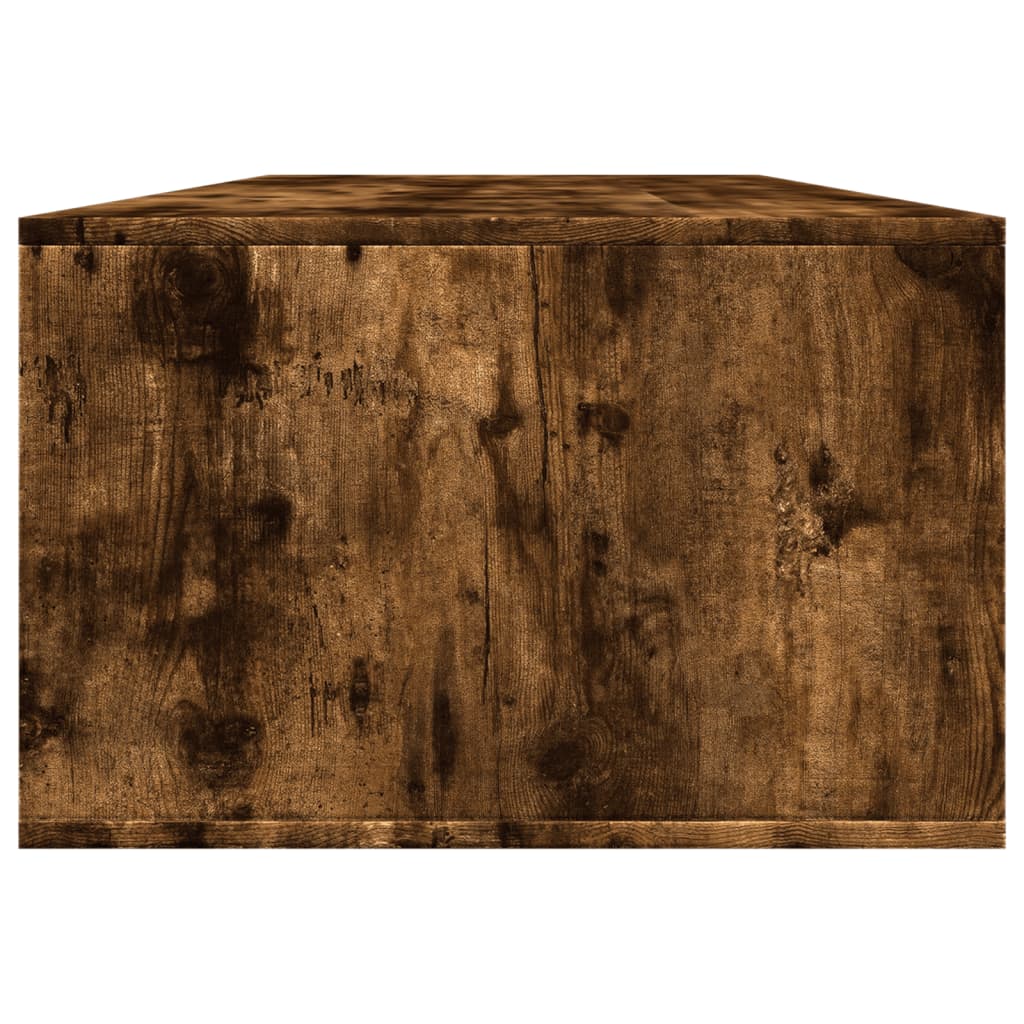 Table basse chêne fumé 102x55x35 cm bois d'ingénierie