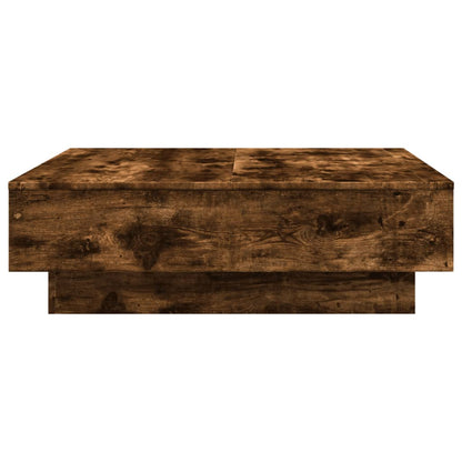 Table basse Chêne fumé 90x90x28 cm Bois d'ingénierie