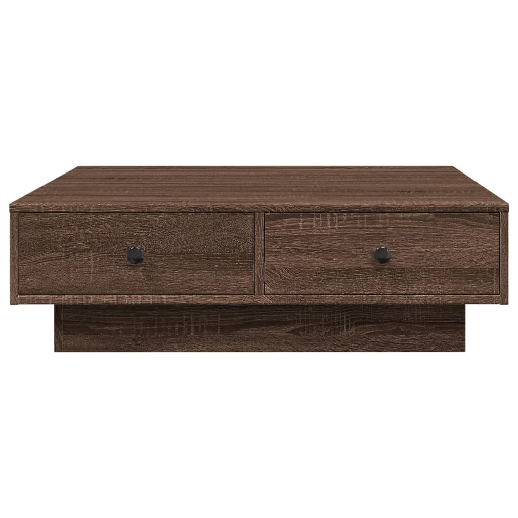 Table basse Chêne marron 90x90x28 cm Bois d'ingénierie