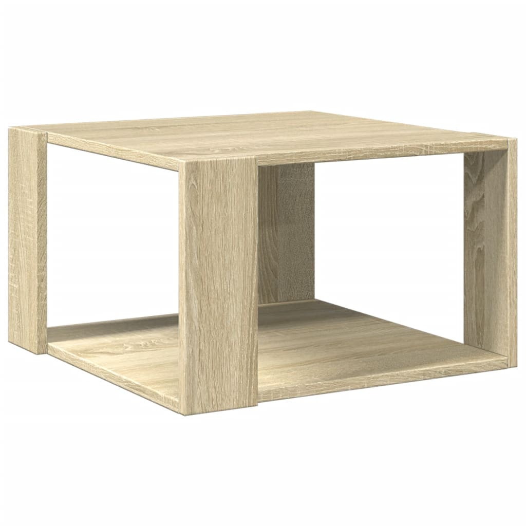 Table basse chêne sonoma 51,5x51,5x30 cm bois d'ingénierie