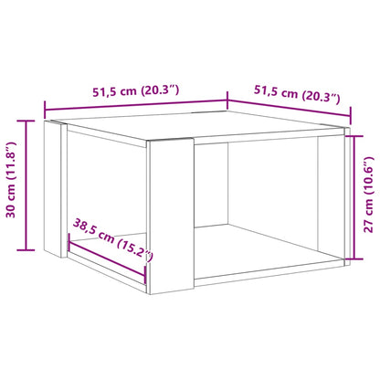 Table basse chêne sonoma 51,5x51,5x30 cm bois d'ingénierie