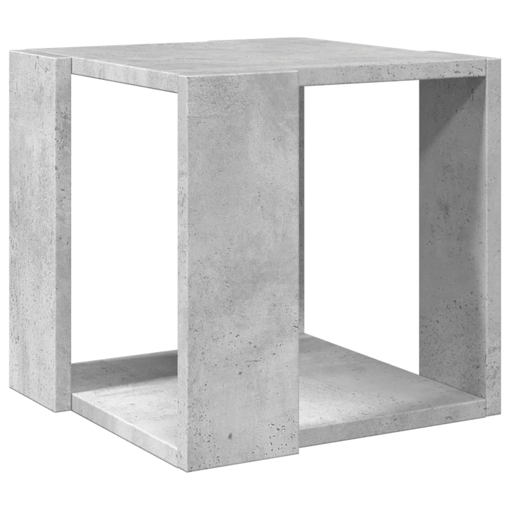 Table basse gris béton 32x32x30 cm bois d'ingénierie