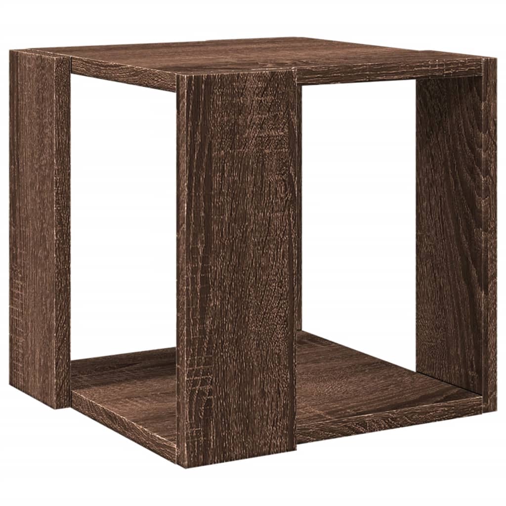 Table basse chêne marron 32x32x30 cm bois d'ingénierie