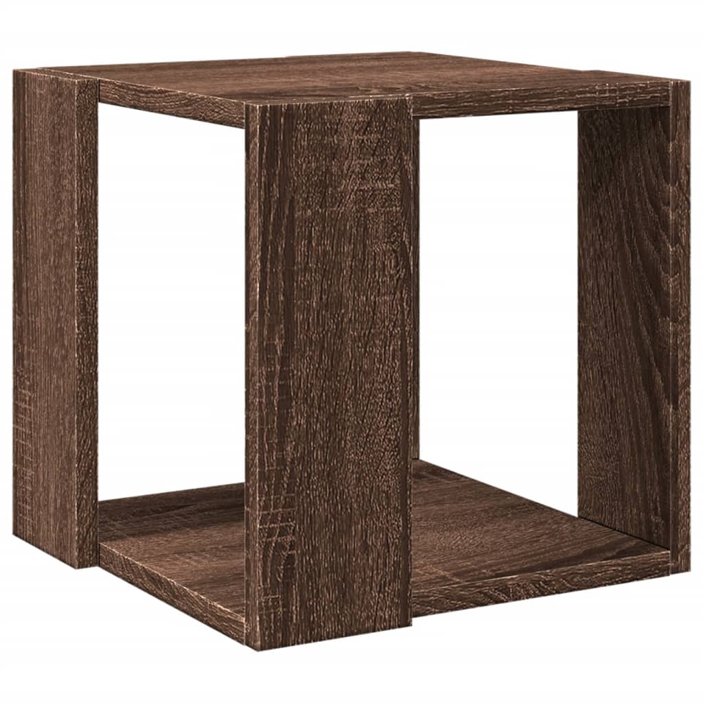 Table basse chêne marron 32x32x30 cm bois d'ingénierie