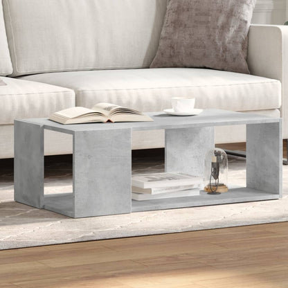 Table basse gris béton 89,5x48x30 cm bois d'ingénierie