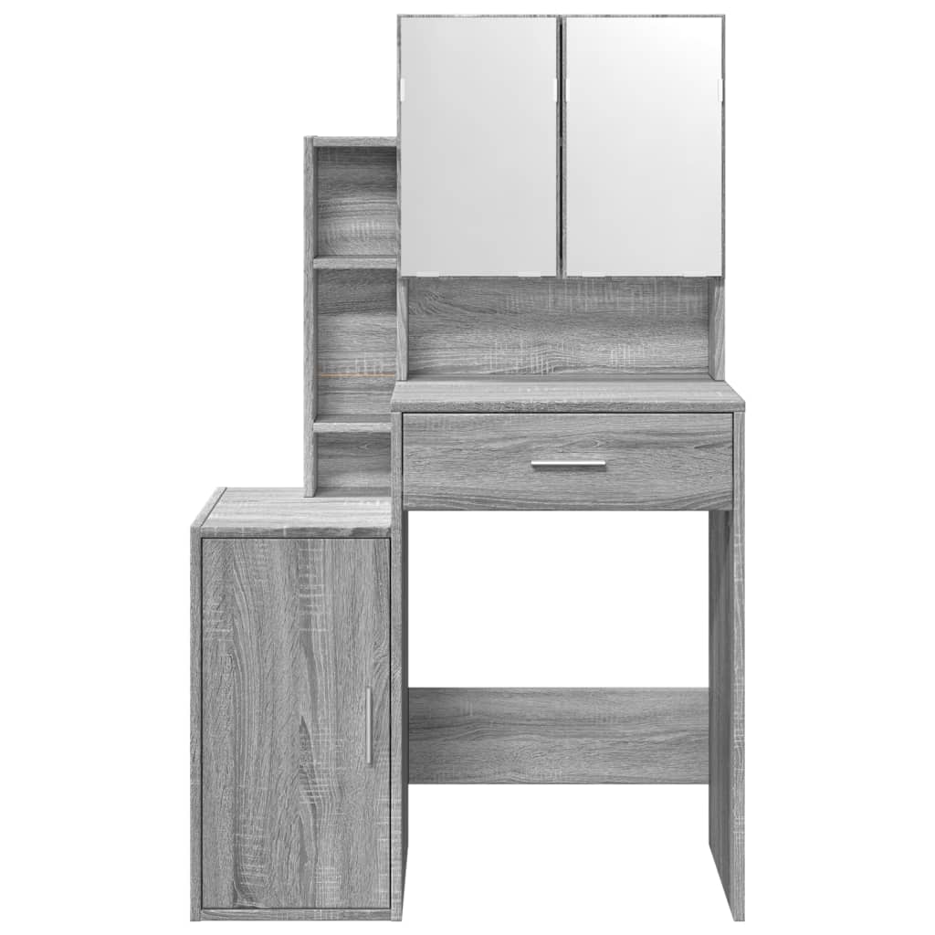 Coiffeuse avec armoire sonoma gris 80x35x132 cm