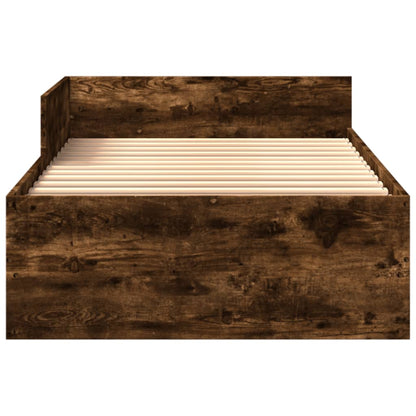 Cadre de lit sans matelas chêne fumé 100x200 cm bois ingénierie