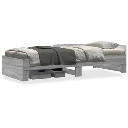 Cadre de lit sans matelas sonoma gris 100x200 cm