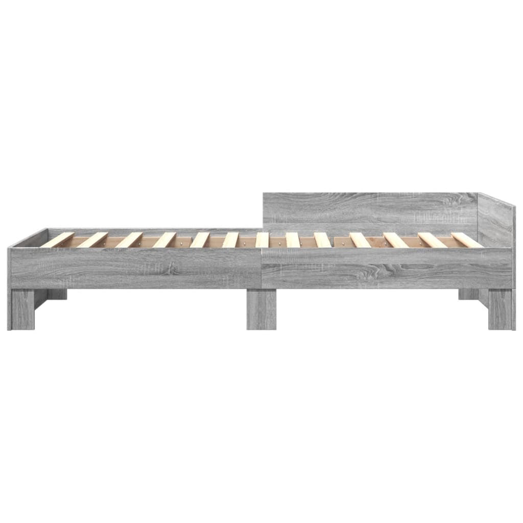 Cadre de lit sans matelas sonoma gris 100x200 cm