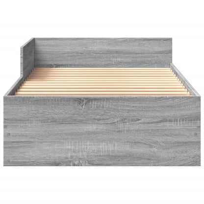 Cadre de lit sans matelas sonoma gris 100x200 cm