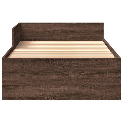 Cadre de lit sans matelas chêne marron 90x200cm bois ingénierie