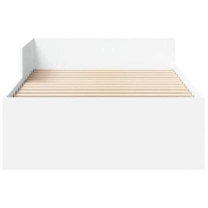 Cadre de lit sans matelas blanc 90x190 cm bois d'ingénierie