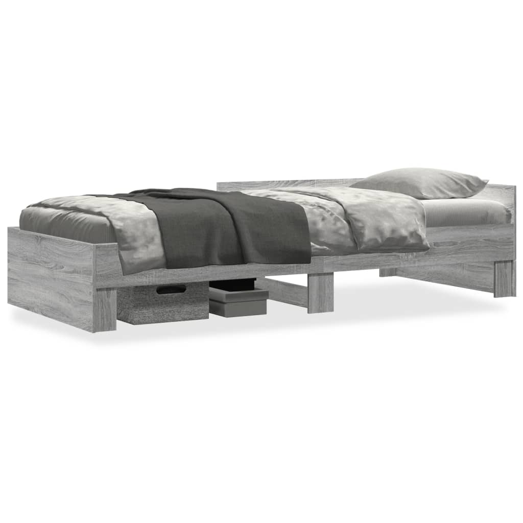 Cadre de lit sans matelas sonoma gris 90x190 cm