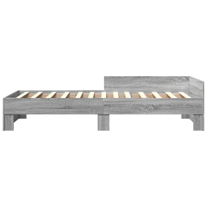 Cadre de lit sans matelas sonoma gris 90x190 cm