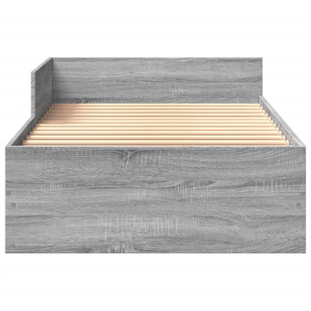 Cadre de lit sans matelas sonoma gris 90x190 cm