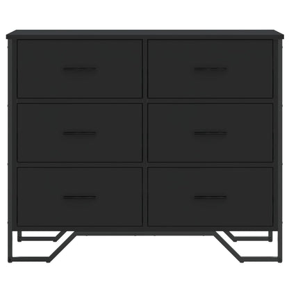 Commode noir 91x35,5x74,5 cm bois d'ingénierie