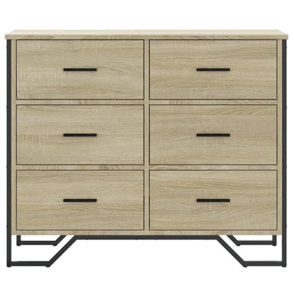 Commode chêne sonoma 91x35,5x74,5 cm bois d'ingénierie