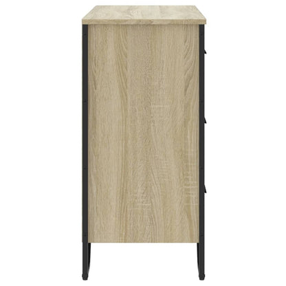 Commode chêne sonoma 91x35,5x74,5 cm bois d'ingénierie