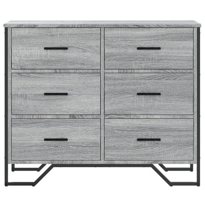 Commode sonoma gris 91x35,5x74,5 cm bois d'ingénierie