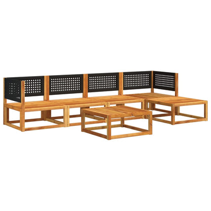 Salon de jardin avec coussins 6 pcs bois d'acacia solide