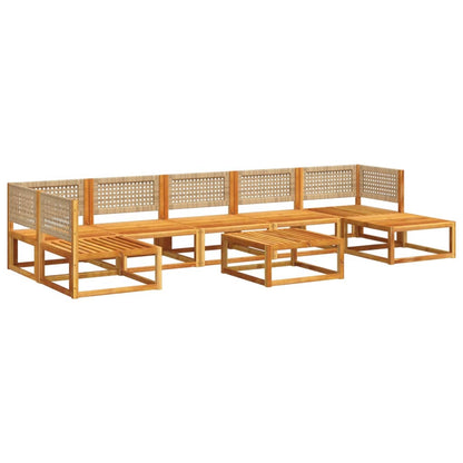 Salon de jardin avec coussins 8 pcs bois massif d'acacia