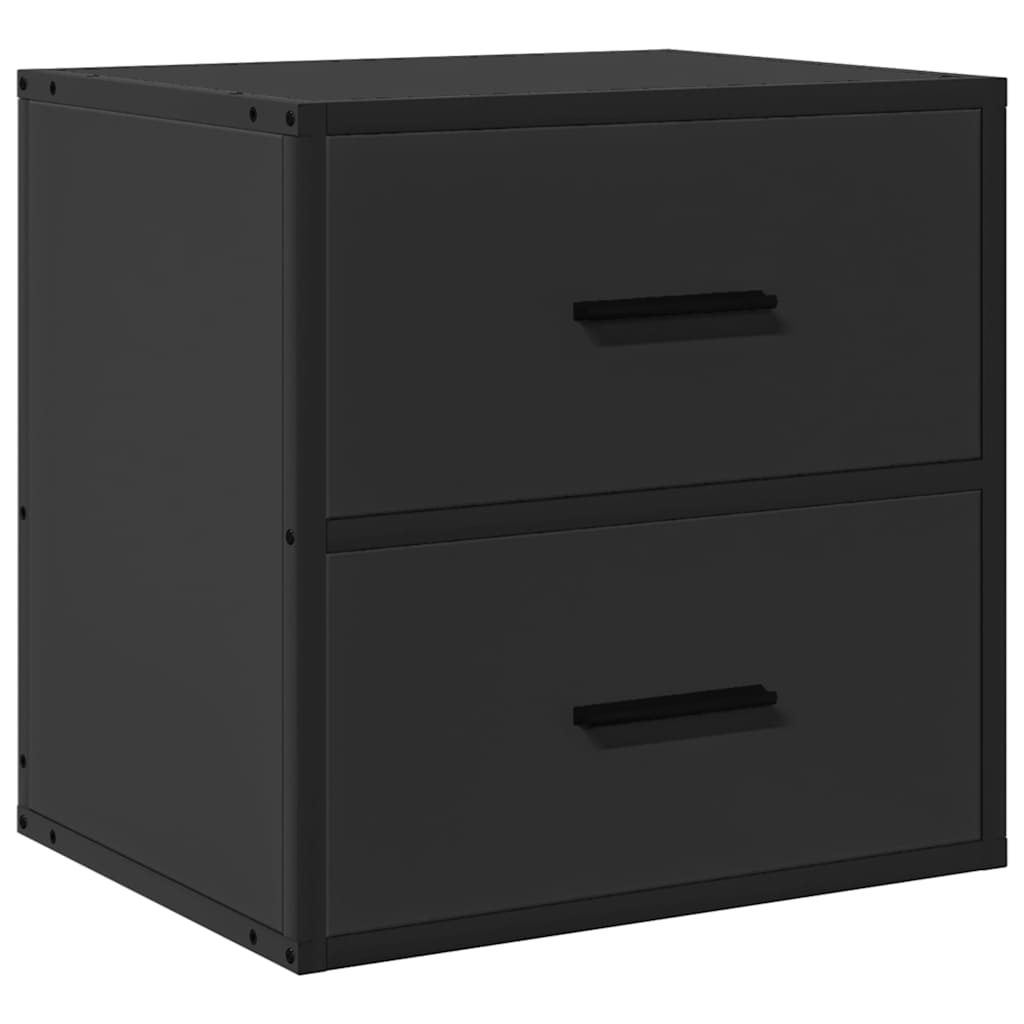 Tables de chevet murales 2 pcs noir 40x31x39,5 cm