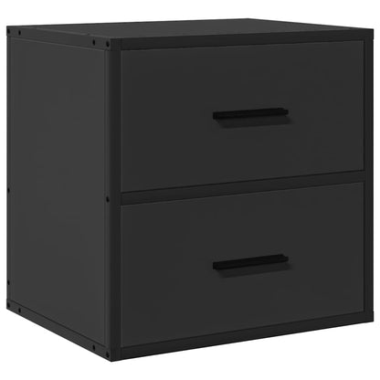 Tables de chevet murales 2 pcs noir 40x31x39,5 cm