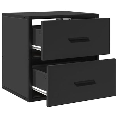 Tables de chevet murales 2 pcs noir 40x31x39,5 cm