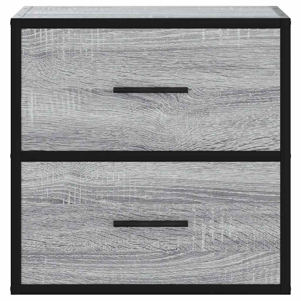 Tables de chevet murales 2 pcs sonoma gris 40x31x39,5 cm