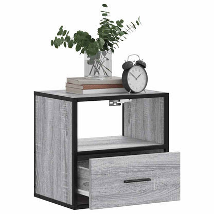 Table de chevet murale sonoma gris 40x31x39,5 cm