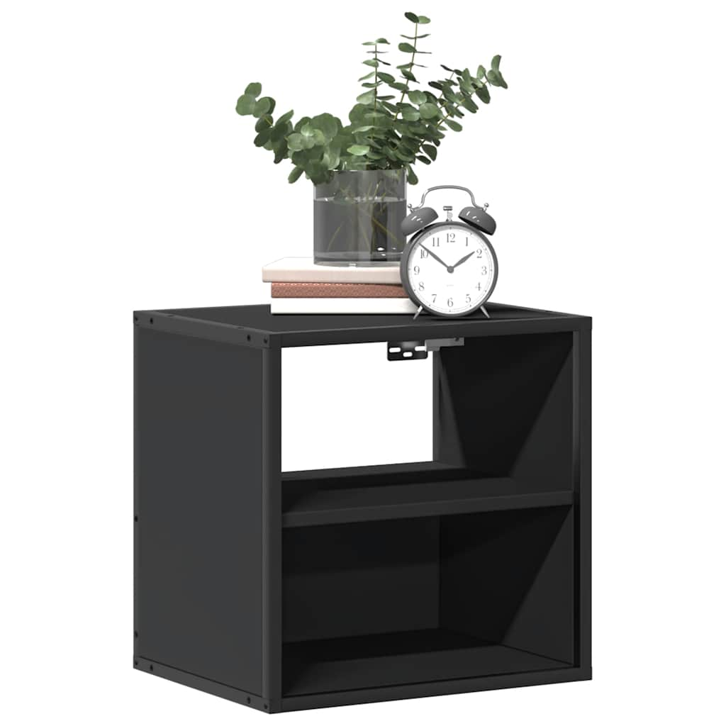 Tables de chevet murales 2 pcs noir 40x31x39,5 cm