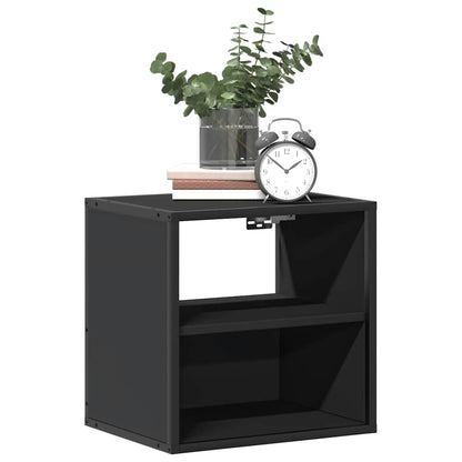 Tables de chevet murales 2 pcs noir 40x31x39,5 cm