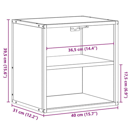 Table de chevet murale sonoma gris 40x31x39,5 cm